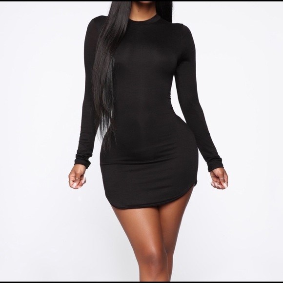 Fashion Nova Dresses & Skirts - COPY - Fashion Nova - Black Long Sleeve T-Shirt Dress - Size S